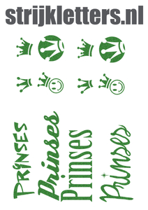 Vel Strijkletters Prinses Glitter Green Glitter 455 - afb. 1