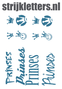 Vel Strijkletters Prinses Glitter Bleu Glitter 454 - afb. 1