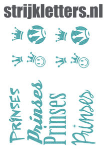 Vel Strijkletters Prinses Glitter Sky Bleu Glitter 445 - afb. 1