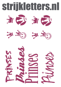 Vel Strijkletters Prinses Glitter Pink Glitter 457 - afb. 1