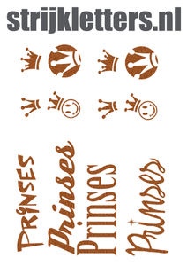 Vel Strijkletters Prinses Glitter Copper 426 - afb. 1