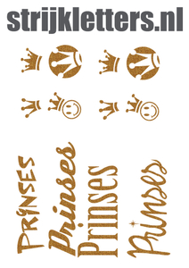 Vel Strijkletters Prinses Glitter Dark Gold 429 - afb. 1