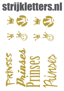 Vel Strijkletters Prinses Glitter Light Gold Glitter 425 - afb. 1