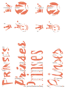 Vel Strijkletters Prinses Glitter Rainbow Coral Glitter ST - afb. 2