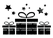 Vel Strijkletters Sinterklaas Cadeautjes Flex BORSTLOGO - afb. 2