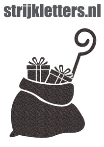 Vel Strijkletters Sinterklaas Zak Glitter Black Glitter 458 - afb. 1