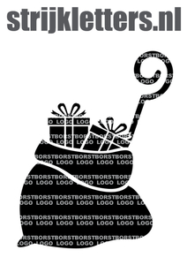 Vel Strijkletters Sinterklaas Zak Flex BORSTLOGO - afb. 1