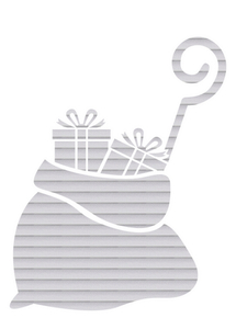 Vel Strijkletters Sinterklaas Zak Glitter Rainbow White 488 - afb. 2