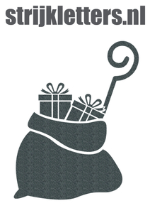 Vel Strijkletters Sinterklaas Zak Glitter Grey Glitter 459 - afb. 1