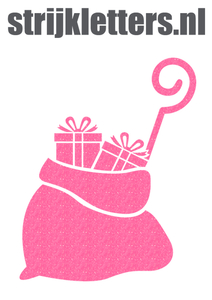 Vel Strijkletters Sinterklaas Zak Glitter Neon Pink Glitter 448 - afb. 1