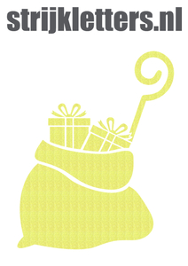 Vel Strijkletters Sinterklaas Zak Glitter Neon Yellow Glitter 446 - afb. 1