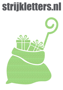 Vel Strijkletters Sinterklaas Zak Glitter Neon Green Glitter 447 - afb. 1
