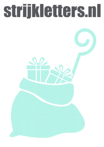 Vel Strijkletters Sinterklaas Zak Glitter Neon Bleu Glitter 480 - afb. 1