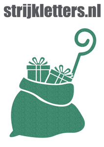Vel Strijkletters Sinterklaas Zak Glitter Emerald Glitter 427 - afb. 1