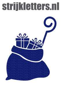 Vel Strijkletters Sinterklaas Zak Glitter Royal Blue Glitter 489 - afb. 1