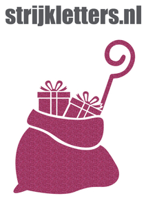 Vel Strijkletters Sinterklaas Zak Glitter Pink Glitter 457 - afb. 1
