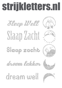 Vel Strijkletters Slaap Zacht Glitter Silver 450 - afb. 1