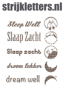 Vel Strijkletters Slaap Zacht Design Leger - afb. 1