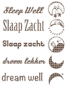 Vel Strijkletters Slaap Zacht Design Leger - afb. 2