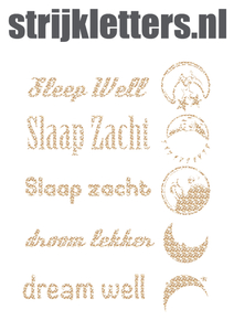 Vel Strijkletters Slaap Zacht Design Leger Beige - afb. 1