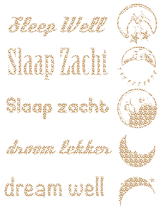 Vel Strijkletters Slaap Zacht Design Leger Beige - afb. 2