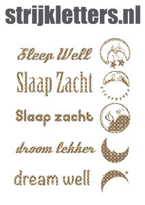 Vel Strijkletters Slaap Zacht Design Slang - afb. 1