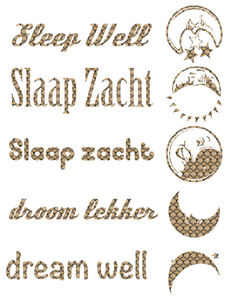 Vel Strijkletters Slaap Zacht Design Slang - afb. 2