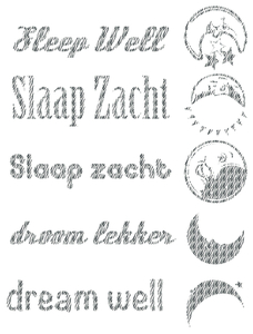 Vel Strijkletters Slaap Zacht Design Zebra - afb. 2