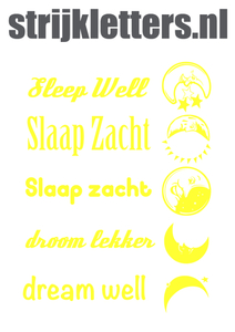 Vel Strijkletters Slaap Zacht Flex Neon Geel - afb. 1