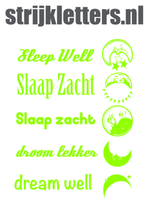 Vel Strijkletters Slaap Zacht Reflecterend Groen - afb. 1