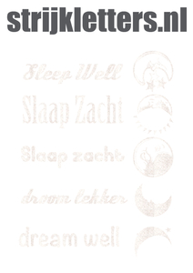 Vel Strijkletters Slaap Zacht Glitter White Glitter 444 - afb. 1