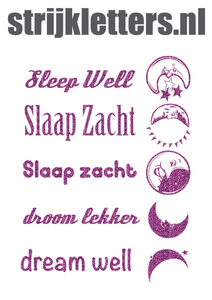 Vel Strijkletters Slaap Zacht Glitter Lavender 428 - afb. 1
