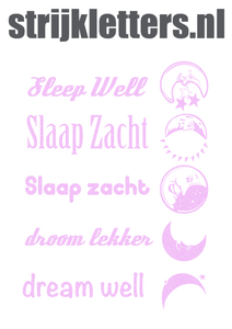 Vel Strijkletters Slaap Zacht Glitter Neon Purple 480 - afb. 1