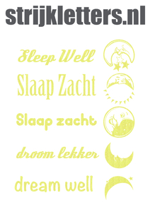 Vel Strijkletters Slaap Zacht Glitter Neon Yellow Glitter 446 - afb. 1