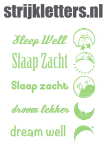 Vel Strijkletters Slaap Zacht Glitter Neon Green Glitter 447 - afb. 1