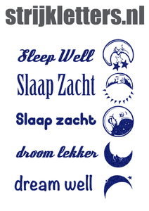 Vel Strijkletters Slaap Zacht Glitter Royal Blue Glitter 489 - afb. 1