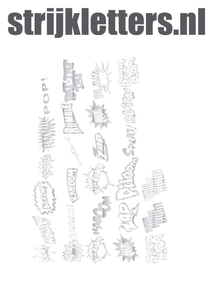 Vel Strijkletters Slam Glitter Rainbow White 488 - afb. 1