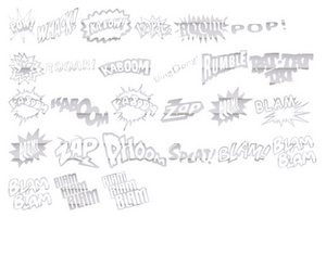 Vel Strijkletters Slam Glitter Rainbow White 488 - afb. 2