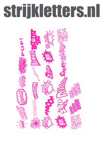 Vel Strijkletters Slam Glow in the Dark Roze - afb. 1