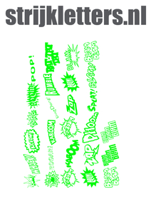 Vel Strijkletters Slam Glow in the Dark Groen - afb. 1