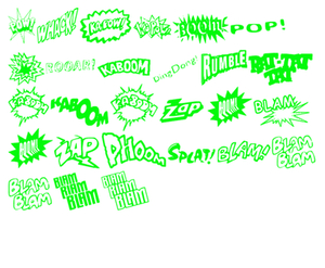 Vel Strijkletters Slam Glow in the Dark Groen - afb. 2