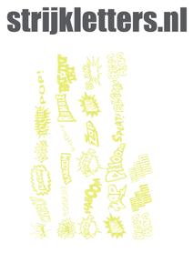 Vel Strijkletters Slam Glitter Neon Yellow Glitter 446 - afb. 1