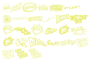 Vel Strijkletters Slam Glitter Neon Yellow Glitter 446 - afb. 2