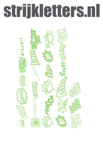 Vel Strijkletters Slam Glitter Neon Green Glitter 447 - afb. 1