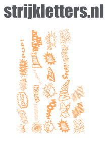 Vel Strijkletters Slam Glitter Neon Orange Glitter 449 - afb. 1