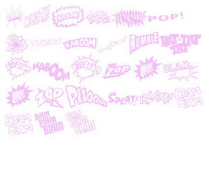 Vel Strijkletters Slam Glitter Neon Purple 480 - afb. 2