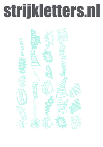 Vel Strijkletters Slam Glitter Neon Bleu Glitter 480 - afb. 1