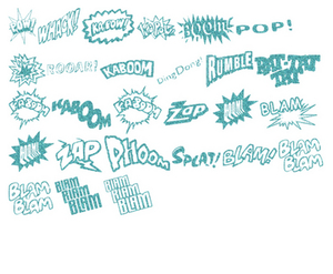 Vel Strijkletters Slam Glitter Sky Bleu Glitter 445 - afb. 2