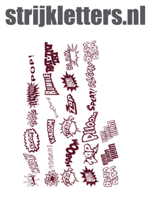 Vel Strijkletters Slam Glitter Burgundy  Glitter 422 - afb. 1