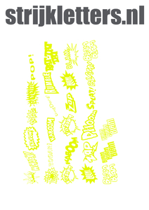 Vel Strijkletters Slam Glow in the Darg Geel - afb. 1